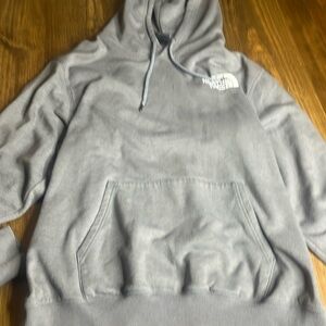Grey north face hoodie mens XL